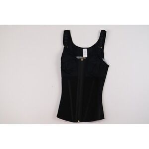 Shapshe Shapewear Vest Zipper Tummy Control Black Solid XS NEW